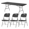 Lot 20 tables 183 cm + 120 chaises polypro M2 Grey Edition®