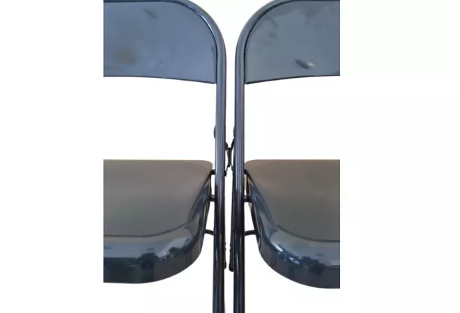 Chaise pliante Europ gris anthracite en métal Grey Edition®