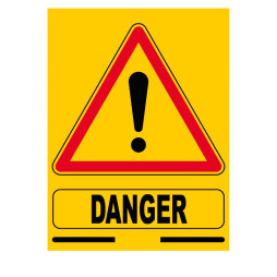Panneau routier danger chantier