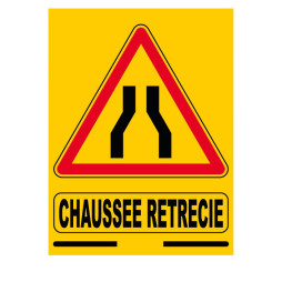 Panneau de route pour travaux