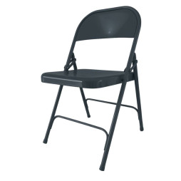 Chaise salle des fêtes grise en métal