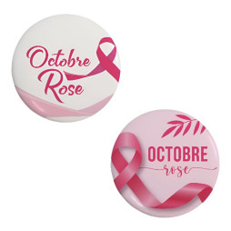 Badges pour soutenir l'action octobre Rose