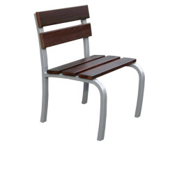 Fauteuil extérieur en bois et acier pour collectivités