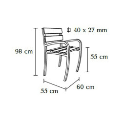 Fauteuil urbain pour les séniors, dimensions