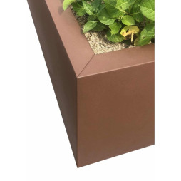 Jardinière pour collectivités en métal marron