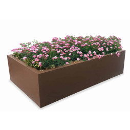 Jardinière extérieure rectangulaire en métal