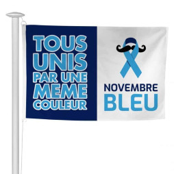 Drapeau à hisser pour soutenir Novembre bleu Movember