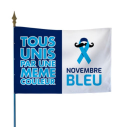 Drapeau pour soutenir Novembre Bleu