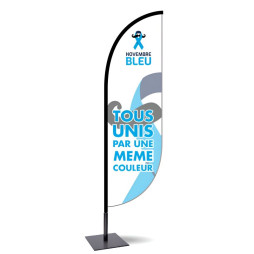 Oriflamme pour les actions Novembre Bleu contre le cancer de la prostate