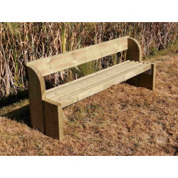 Banc en bois avec dossier
