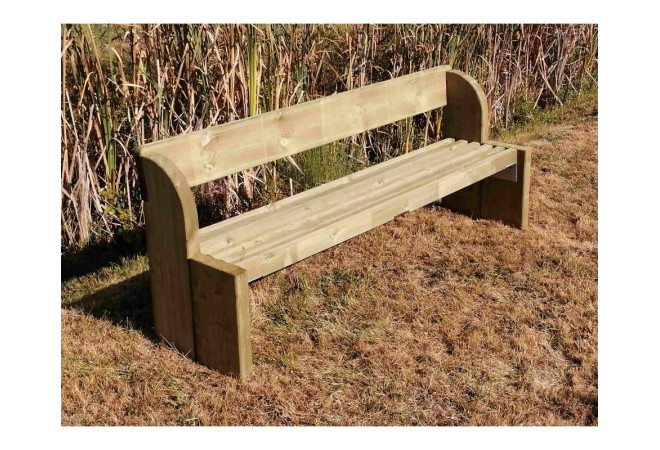 Banc en bois avec dossier