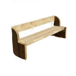Banc en bois avec dossier