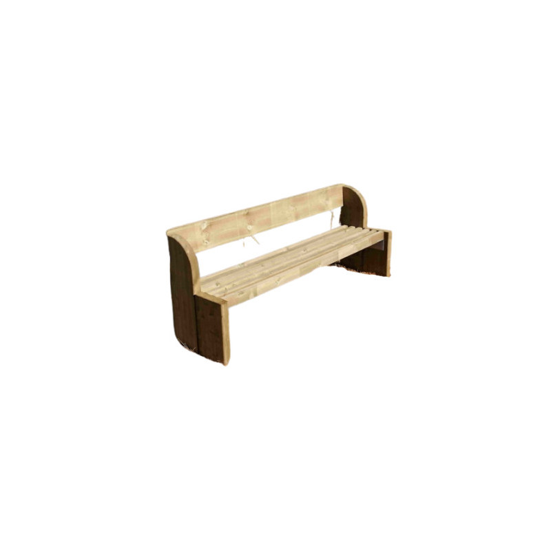 Banc en bois avec dossier