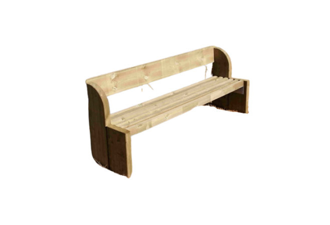Banc en bois avec dossier
