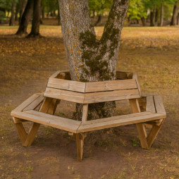 Tour d'arbre en bois