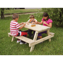 Visuel de la table de pique-nique en recyclé