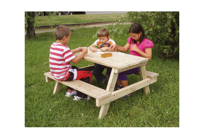 Visuel de la table de pique-nique en recyclé