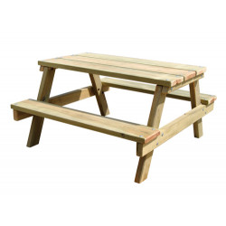 Visuel de la table de pique-nique en recyclé