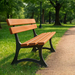 Banc urbain en bois et fonte Colisée