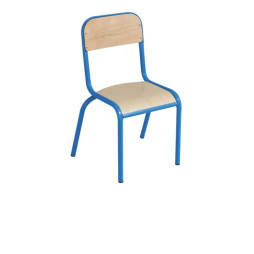 Chaise scolaire empilable bleu clair