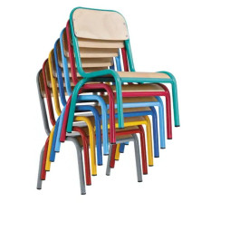 Chaises d'école empilables nombreux coloris