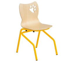 Chaise d'écolier pour maternelle pied jaune