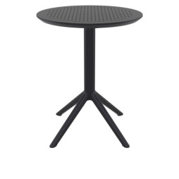 Table CHR ronde pliante noire