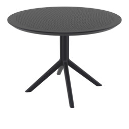Table ronde de terrasse noire