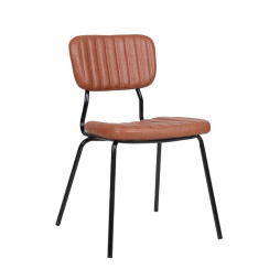 Chaise de restaurant simili cuir marron