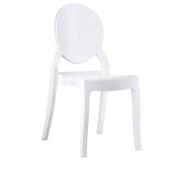 chaise médaillon blanche