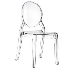 chaise médaillon transparente