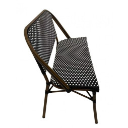 Banquette de terrasse extérieure en aluminium