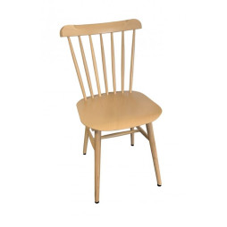 Chaise restaurant en bois de hêtre à barreaux