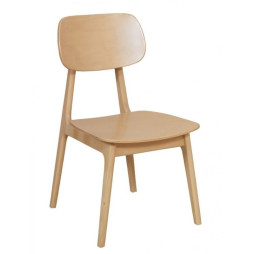 Chaise en bois rétro hêtre vernis naturel