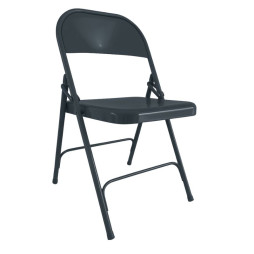 Chaise pliante métallique grise