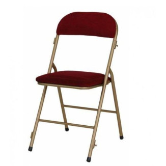 Chaise pliante pour collectivité. Acier et velours. Rembourré pour votre confort