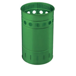 Poubelle collectivité métallique époxy vert