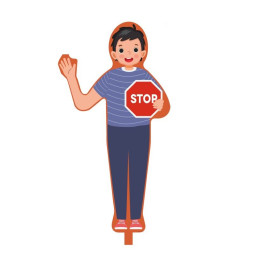 Panneau avertisseur école garçon