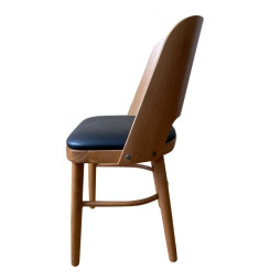 Chaise pour professionnel restaurant bois finition chêne miel et assise rembourrée
