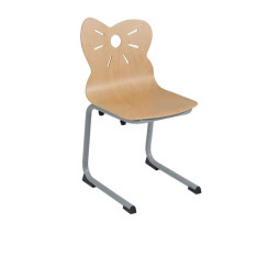 Chaise à coque pour école maternelle avec appui sur table