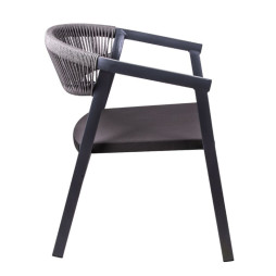 Fauteuil extérieur corde en aluminium