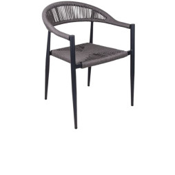 Fauteuil terrasse CHR structure aluminium anthracite