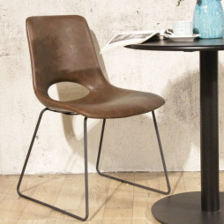 Chaise intérieure pour CHR en simili marron