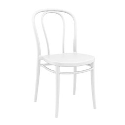Chaise restaurant professionnel en polypro blanc