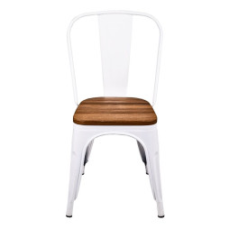 Chaise industrielle CHR métal et bois