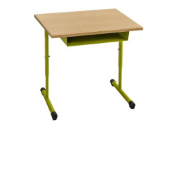 Bureau maternelle réglable en hauteur avec casier