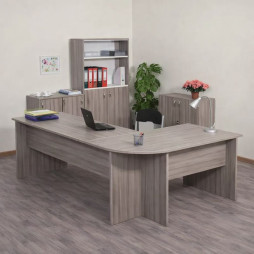 Bureau d'angle professionnel avec retour à gauche