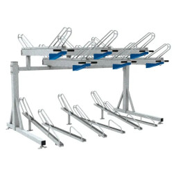 Rack à vélos galva sur 2 étages