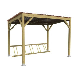 Abri à vélos en bois
