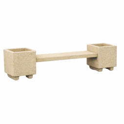 Banquette jardinière en béton